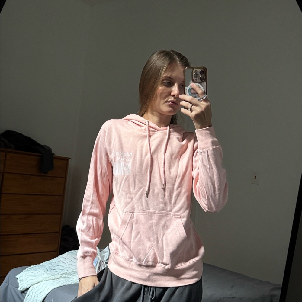 Women's Pink Hoodie Makeup artist